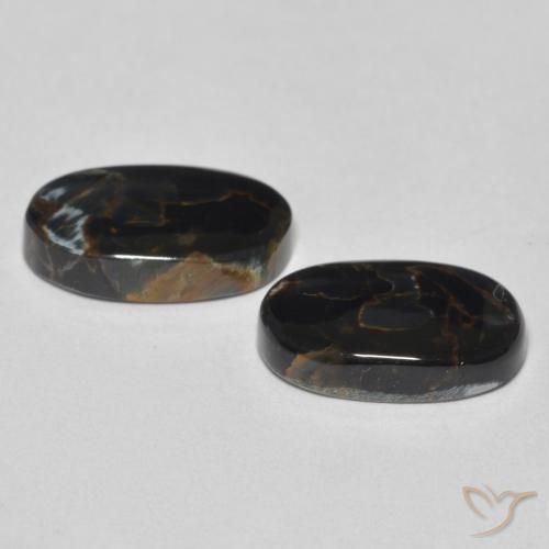 5.53 ct natürliche Mehrfarbig Pietersite-Edelsteine, Oval, Lichtundurchlässig