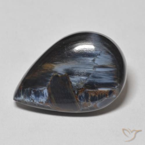 10.69ct Natürlicher Mehrfarbig Pietersite, Birnenform, Lichtundurchlässig