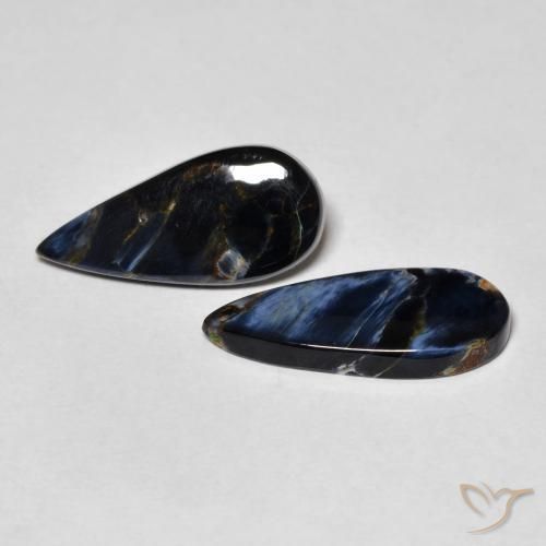 5.51 ct natürliche Mehrfarbig Pietersite-Edelsteine, Birnenform, Lichtundurchlässig