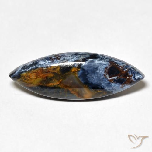 6.34ct Natürlicher Mehrfarbig Pietersite, Marquise, Lichtundurchlässig