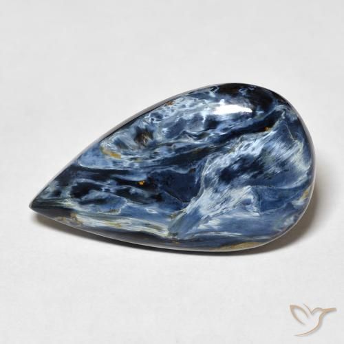 8.76ct Natürlicher Mehrfarbig Pietersite, Birnenform, Lichtundurchlässig
