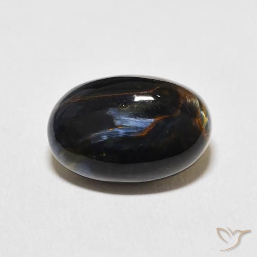 6.38ct Natürlicher Mehrfarbig Pietersite, Oval, Lichtundurchlässig