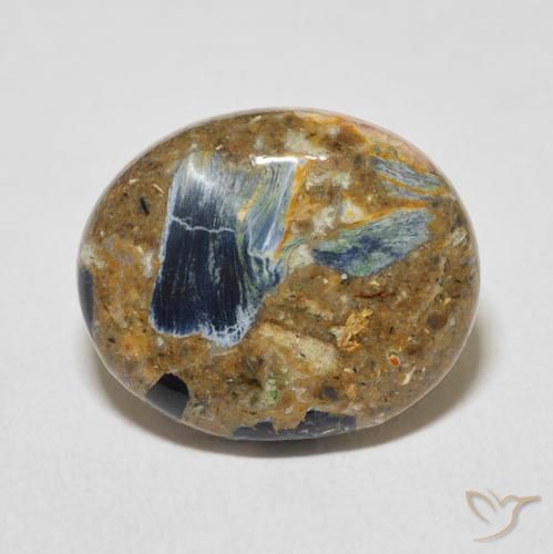 7.32ct Natürlicher Mehrfarbig Pietersite, Oval, Lichtundurchlässig