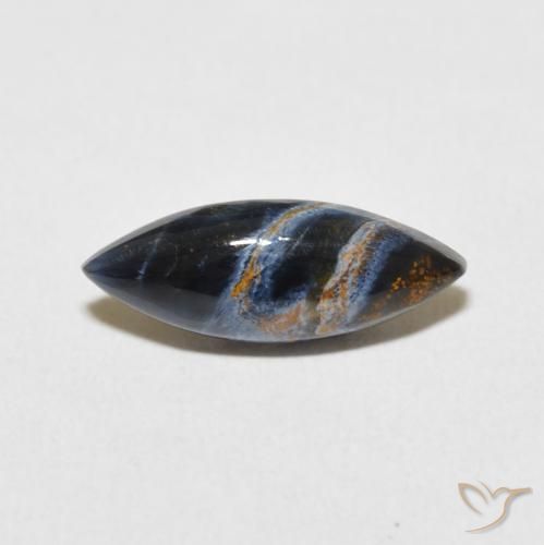 2.11ct Natürlicher Mehrfarbig Pietersite, Marquise, Lichtundurchlässig