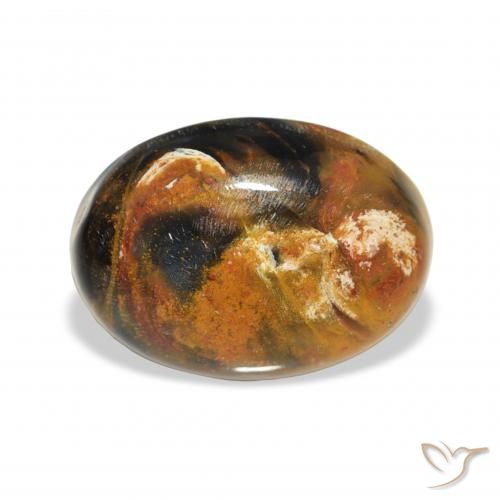 10.45ct Natürlicher Mehrfarbig Pietersite, Oval, Lichtundurchlässig