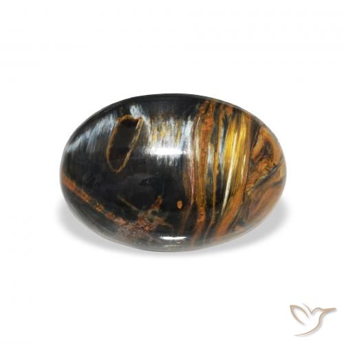 4.31ct Natürlicher Mehrfarbig Pietersite, Oval, Lichtundurchlässig