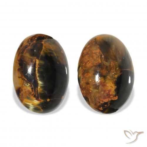 8.92ctw Natürlicher Mehrfarbig Pietersite, Oval, Lichtundurchlässig