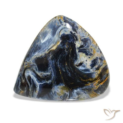 43.05ct Mehrfarbig Pietersite, Birnenform, Lichtundurchlässig