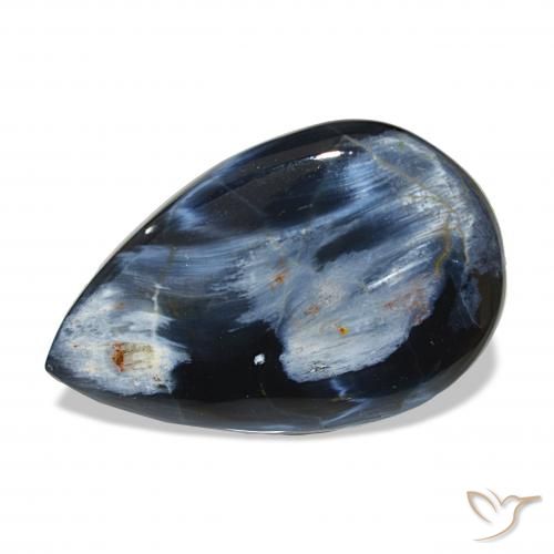 12.13ct Mehrfarbig Pietersite, Birnenform, Lichtundurchlässig