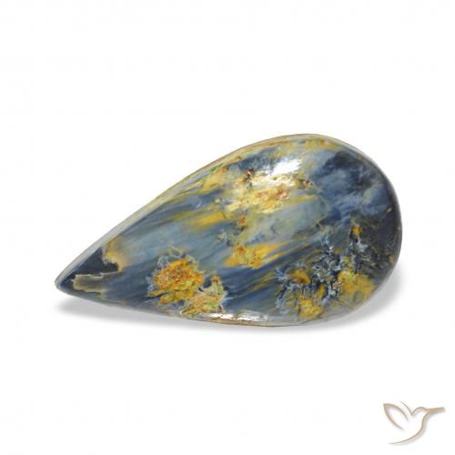 2.88ct Mehrfarbig Pietersite, Birnenform, Lichtundurchlässig