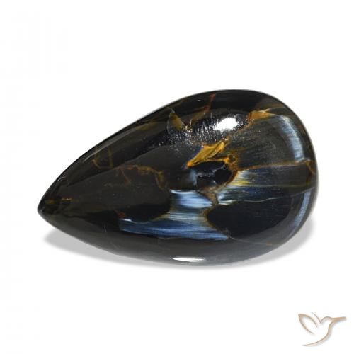 11.08ct Mehrfarbig Pietersite, Birnenform, Lichtundurchlässig