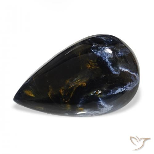12.86ct Mehrfarbig Pietersite, Birnenform, Lichtundurchlässig