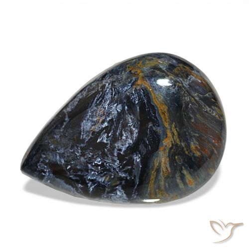 15.43ct Mehrfarbig Pietersite, Birnenform, Lichtundurchlässig