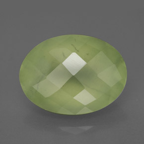 9,48 ctw natürlicher grüner Prehnit, Transparent, Transparent / Lichtdurchlässig