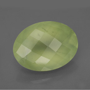 9,48 ctw natürlicher grüner Prehnit, Transparent, Transparent / Lichtdurchlässig