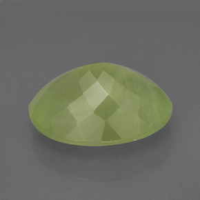 9,48 ctw natürlicher grüner Prehnit, Transparent, Transparent / Lichtdurchlässig