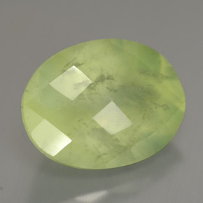 10,47 ctw natürlicher grüner Prehnit, Transparent, Transparent / Lichtdurchlässig