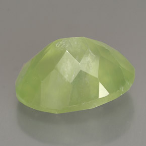 10,47 ctw natürlicher grüner Prehnit, Transparent, Transparent / Lichtdurchlässig