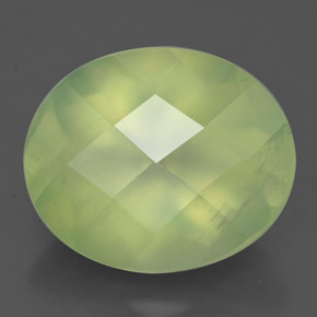 4,99 ctw natürlicher grüner Prehnit, Transparent, Transparent / Lichtdurchlässig