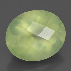4,99 ctw natürlicher grüner Prehnit, Transparent, Transparent / Lichtdurchlässig