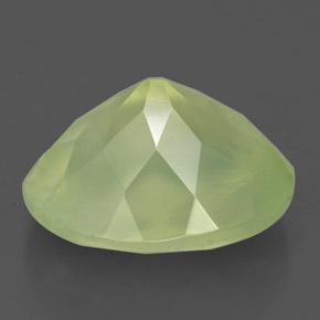 4,99 ctw natürlicher grüner Prehnit, Transparent, Transparent / Lichtdurchlässig