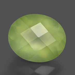 4,91 ctw natürlicher grüner Prehnit, Transparent, Transparent / Lichtdurchlässig