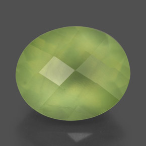 4,91 ctw natürlicher grüner Prehnit, Transparent, Transparent / Lichtdurchlässig