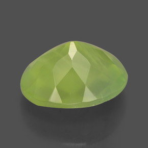 4,91 ctw natürlicher grüner Prehnit, Transparent, Transparent / Lichtdurchlässig