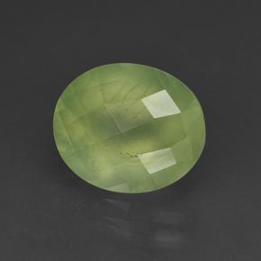 4,92 ctw natürlicher grüner Prehnit, Oval Schliff, Lichtdurchlässig