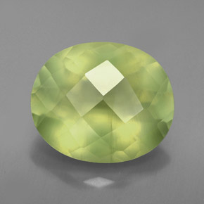 4,18 ctw natürlicher grüner Prehnit, Transparent, Transparent / Lichtdurchlässig