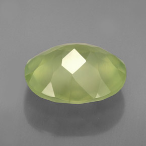 4,18 ctw natürlicher grüner Prehnit, Transparent, Transparent / Lichtdurchlässig