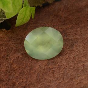 4,98 ctw natürlicher grüner Prehnit, Oval Schliff, Lichtdurchlässig
