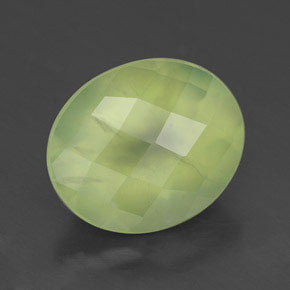 4,45 ctw natürlicher grüner Prehnit, Transparent, Transparent / Lichtdurchlässig