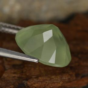 4,78 ctw natürlicher grüner Prehnit, Oval Schliff, Lichtdurchlässig