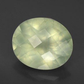 4,09 ctw natürlicher grüner Prehnit, Transparent, Transparent / Lichtdurchlässig