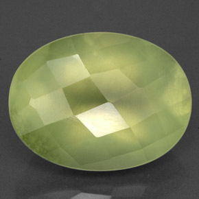 10,90 ctw natürlicher grüner Prehnit, Transparent, Transparent / Lichtdurchlässig