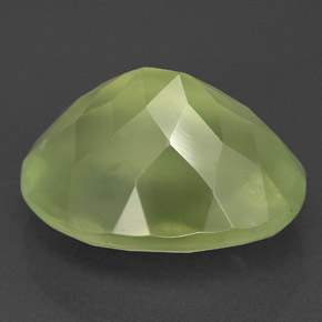 10,90 ctw natürlicher grüner Prehnit, Transparent, Transparent / Lichtdurchlässig