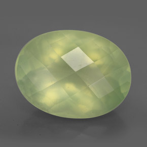 9,56 ctw natürlicher grüner Prehnit, Transparent, Transparent / Lichtdurchlässig