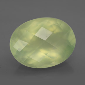 9,56 ctw natürlicher grüner Prehnit, Transparent, Transparent / Lichtdurchlässig