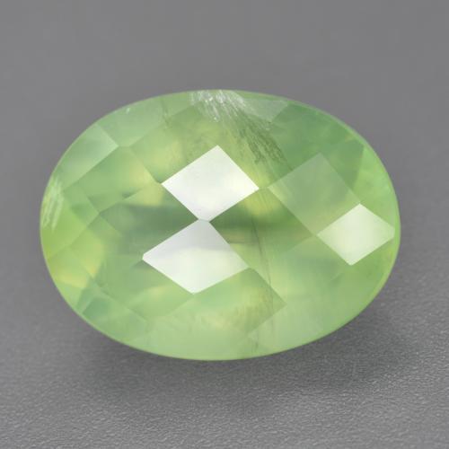 10,27 ctw natürlicher grüner Prehnit, Oval Schliff, Lichtdurchlässig