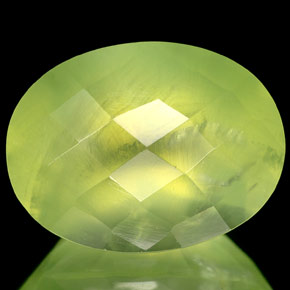 10,90 ctw natürlicher grüner Prehnit, Transparent, Transparent / Lichtdurchlässig