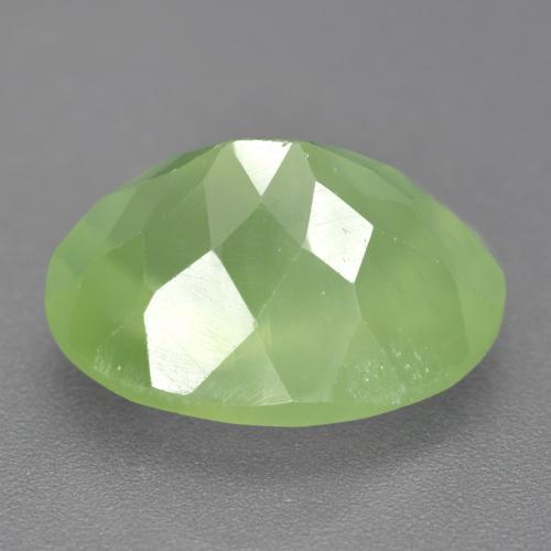 9,84 ctw natürlicher grüner Prehnit, Oval Schliff, Lichtdurchlässig