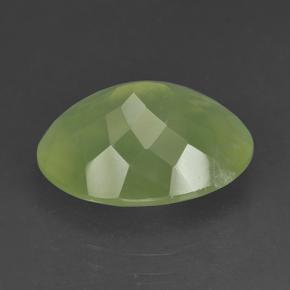 9,22 ctw natürlicher grüner Prehnit, Oval Schliff, Lichtdurchlässig