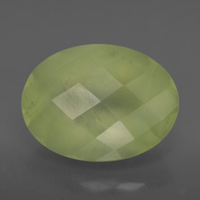9,33 ctw natürlicher grüner Prehnit, Transparent, Transparent / Lichtdurchlässig