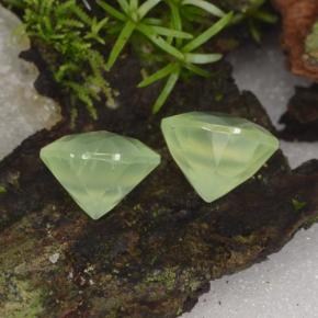 3,95 ct natürliche grüner Prehnit-Edelsteine, Rundschliff, Lichtdurchlässig