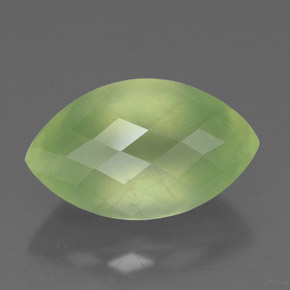 5,65 ctw natürlicher grüner Prehnit, Transparent, Transparent / Lichtdurchlässig