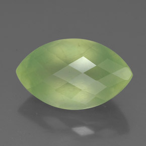 5,65 ctw natürlicher grüner Prehnit, Transparent, Transparent / Lichtdurchlässig
