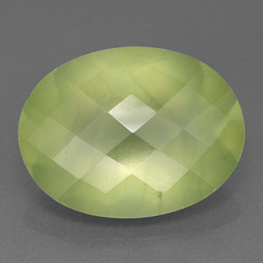 8,52 ctw natürlicher grüner Prehnit, Transparent, Transparent / Lichtdurchlässig