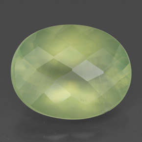 6,57 ctw natürlicher grüner Prehnit, Transparent, Transparent / Lichtdurchlässig