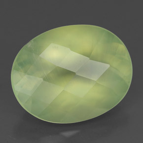 6,57 ctw natürlicher grüner Prehnit, Transparent, Transparent / Lichtdurchlässig